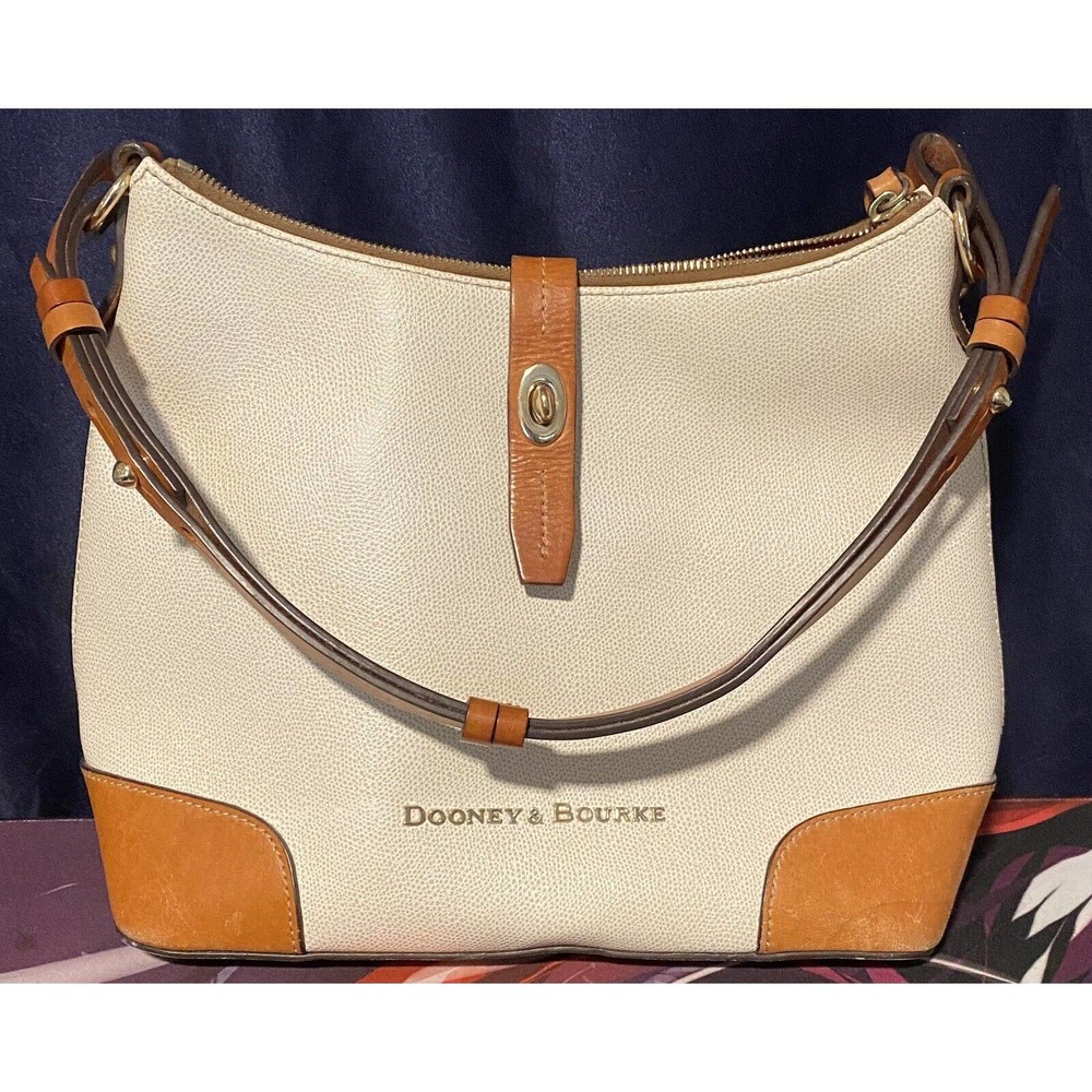 Dooney and Bourke Cream / Tan Bucket Crossbody Purse